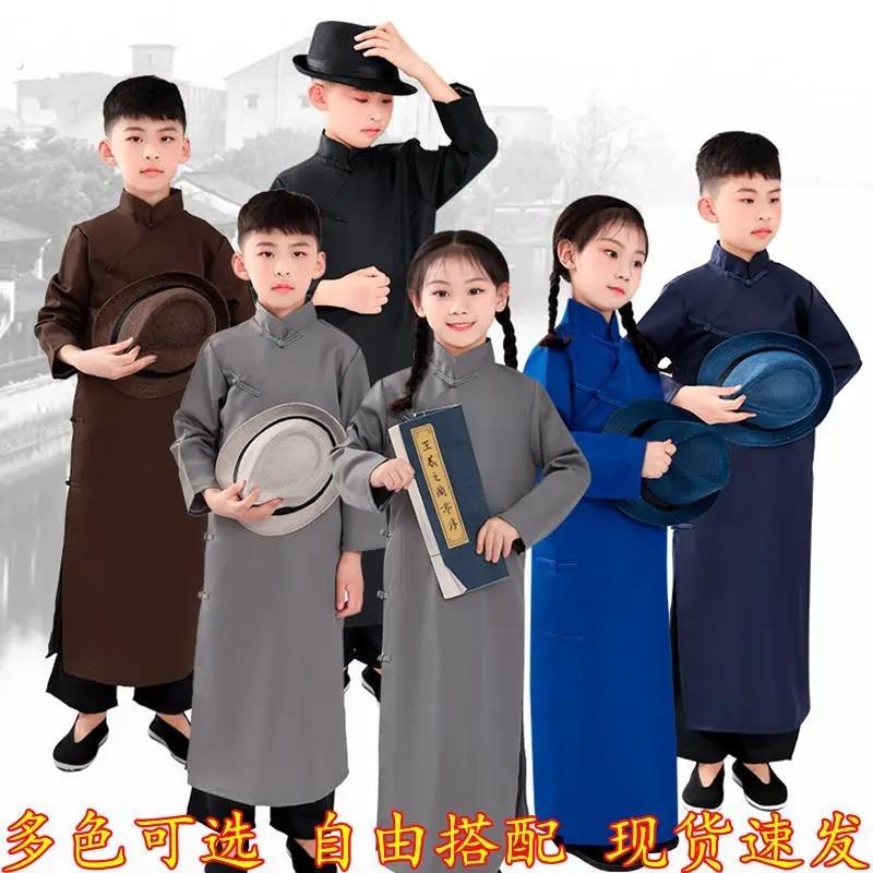 李大钊演出服儿童六一说书人陈独秀青年民国觉醒年代五四长袍长衫