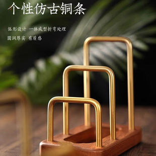 乌檀木菜板沥水架多功能砧板架厨房家用实木锅盖放置架案板收纳架