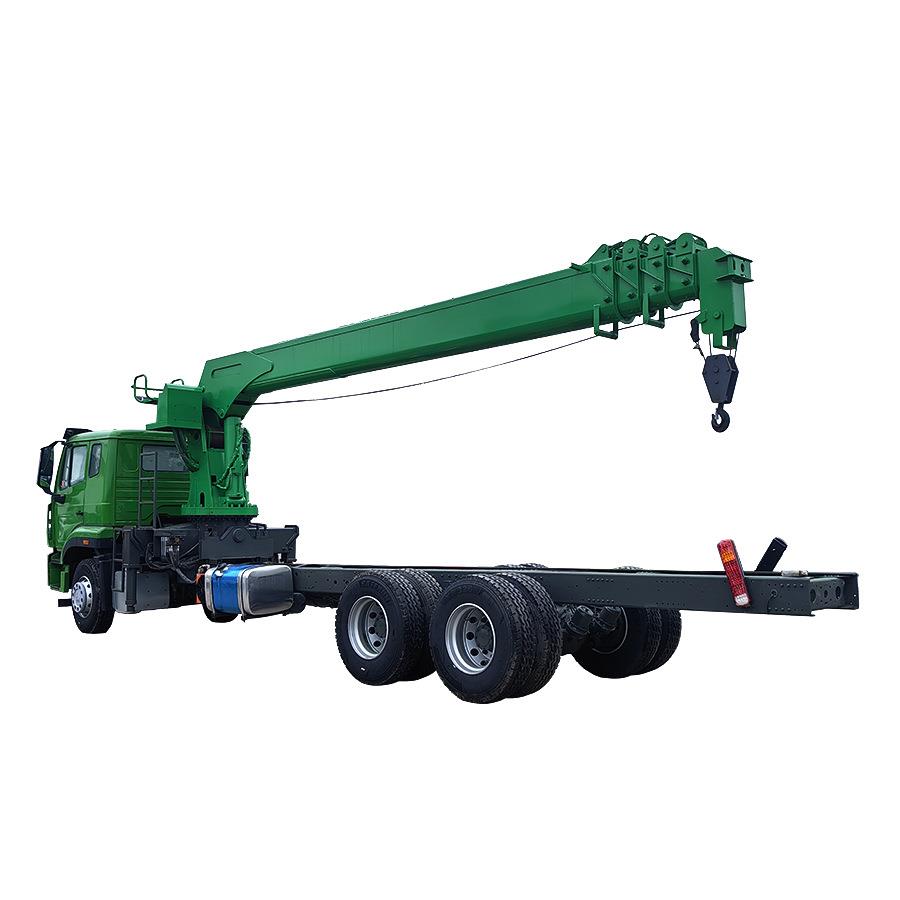 福凯12吨重汽豪沃出口汽车随车吊固定式折叠臂液压伸缩臂生产厂家