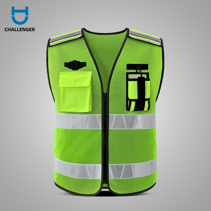 高档热熔压字反光安全背心高速安全服定制交通反光衣安保马甲印字