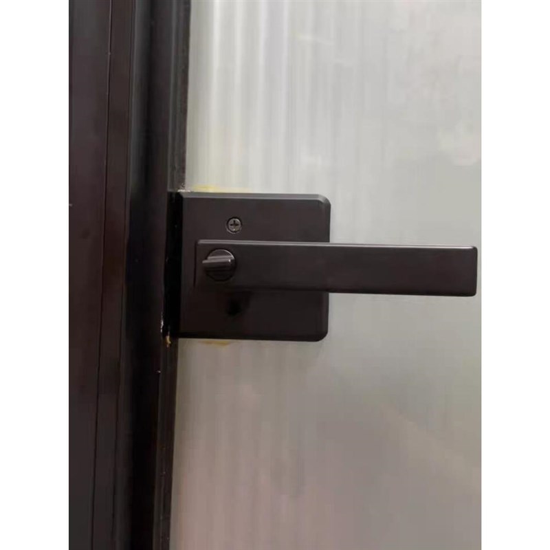 铝合金浴室平开门1618简锁极极窄通用型门把手镁合金卫生间带钥匙