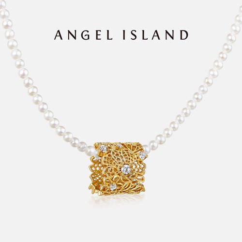 「Chantee」蕾丝花卉小米珍珠项链女 ANGEL ISLAND天使岛轻奢小众
