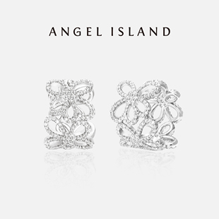 ANGEL ISLAND天使岛洛拉Lola镂空花朵锆石耳圈高级感轻奢原创耳环