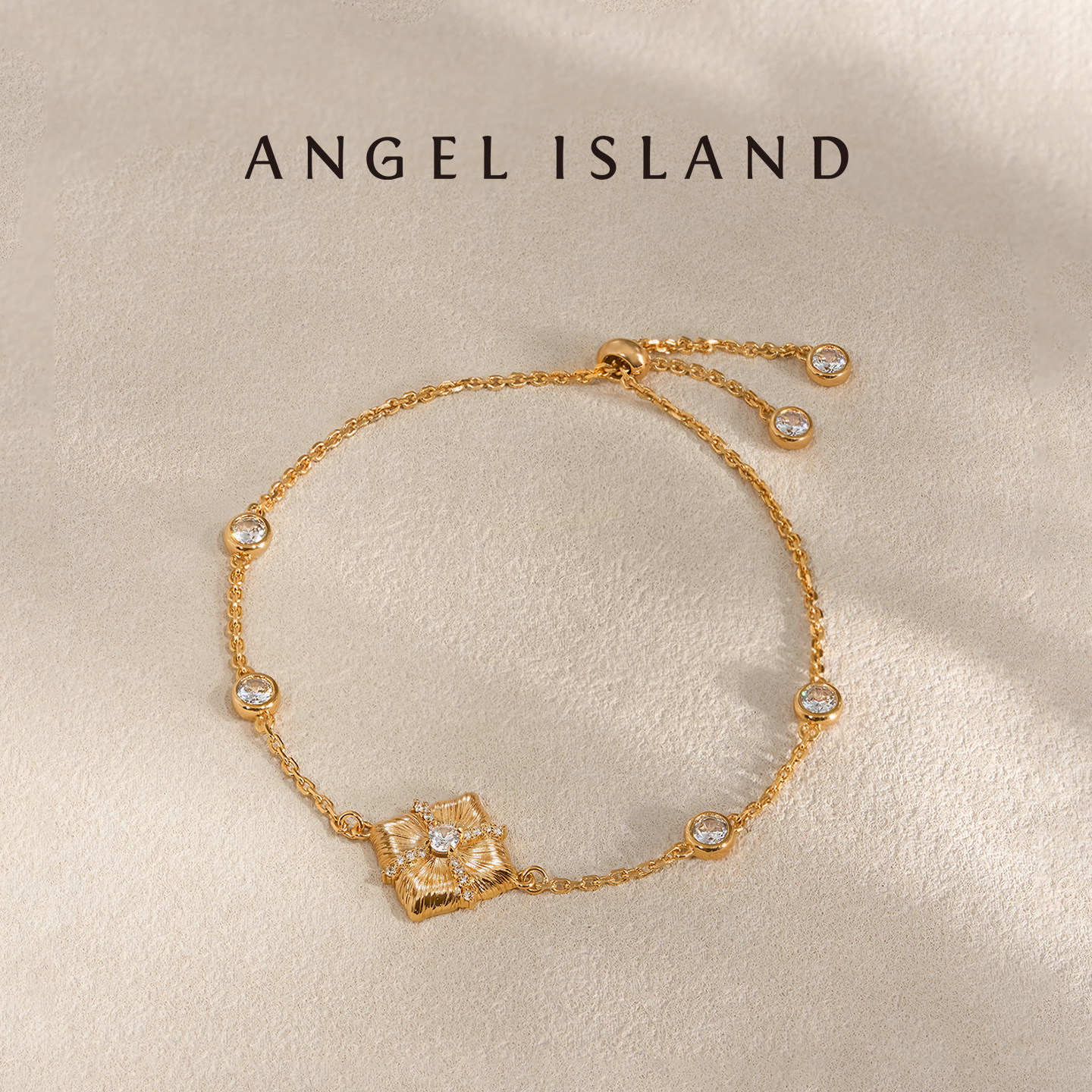 「小方糖」18k金精致手链女2026新款锆石手串 ANGEL ISLAND天使岛