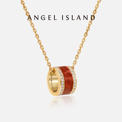 「Luna」朱砂痣滴釉锆石路路通项链女ANGEL ISLAND天使岛轻奢配饰