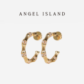 ANGELISLAND天使岛竹吟竹节耳环原创设计高级感轻奢k金新中式 耳钉
