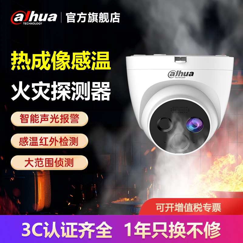 大华热成像监控摄像头火灾检测