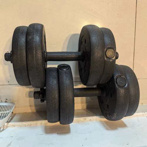 健身器材：7Kg哑铃(1.5Kg+2Kg)*2组议价