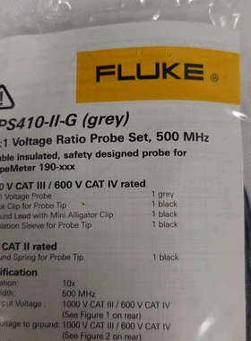 FLUKE 示波表 电压探头 VPS410-II-G  50议价