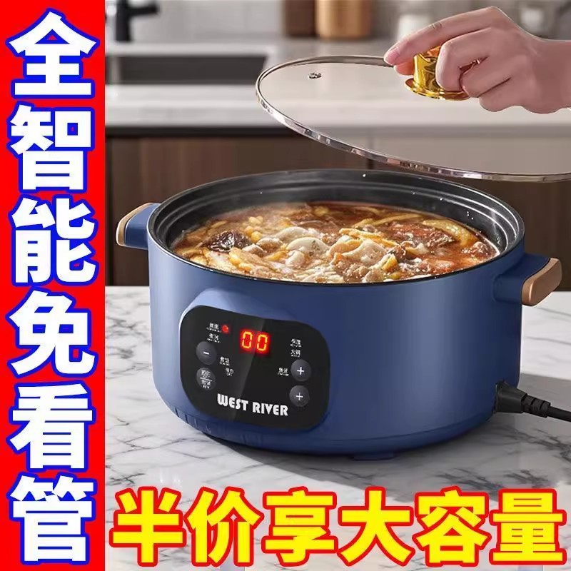 德国电煮锅家用多功能煮面锅学生锅宿舍小电锅蒸煮一体锅电热火锅