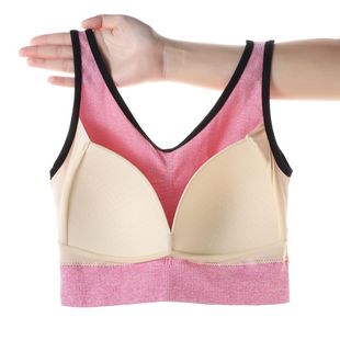 固定杯垫运动瑜伽背心女内衣抹胸裹胸防震跑步健身美背文胸一体