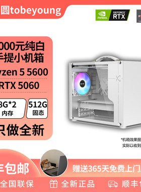 4000元纯白手提小机箱 5600+230F+5060+7650颜值电脑