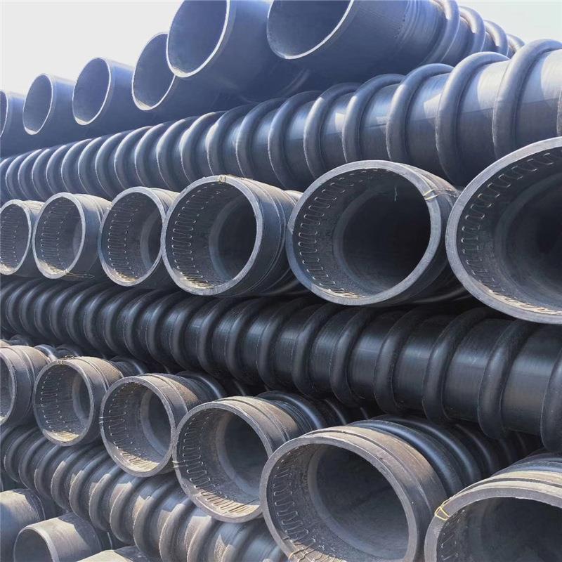 hdpe克拉管市政HDPE缠绕结构壁增强管排污排水大口径缠绕波纹管
