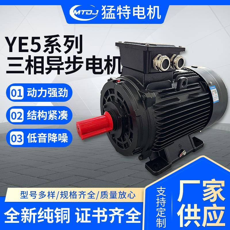 YE5三相异步电动机一级能效电机380v卧式全铜交流电机2/4/6/8极
