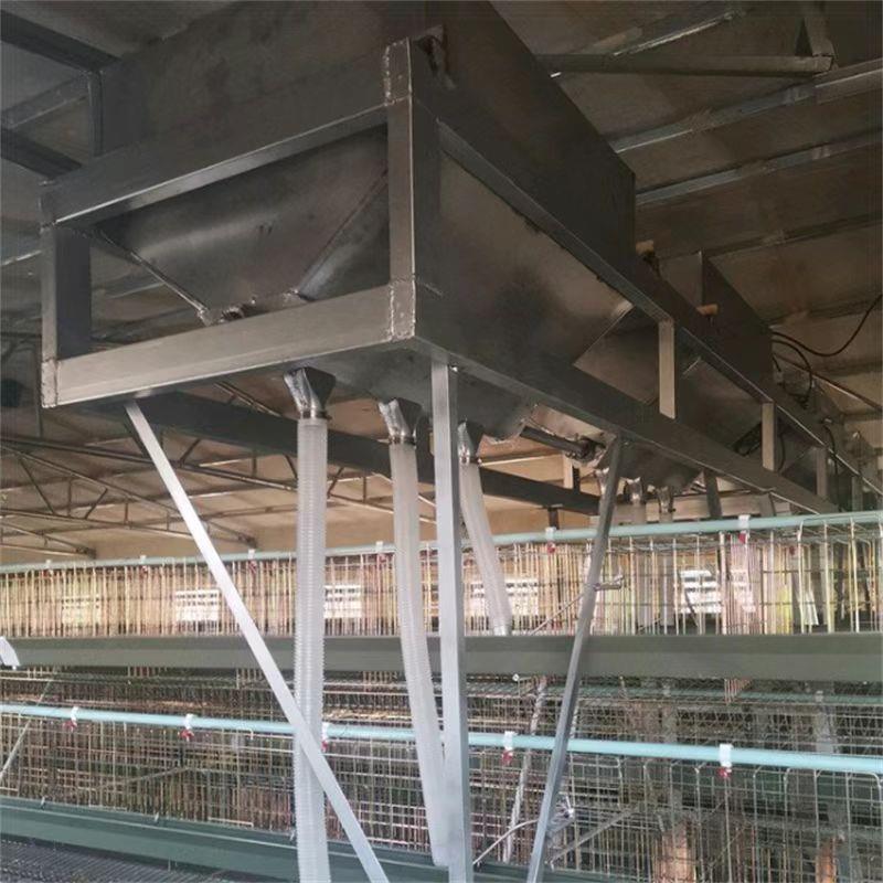 鸡场自动上料机龙门式自动喂料器加厚板养鸡自动喂料机鸡笼