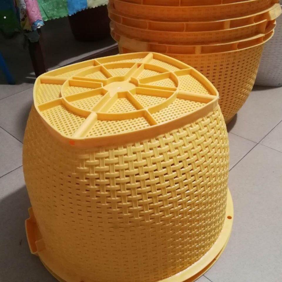 塑料红箩筐沥水箩筐淘米箩筐箩筐塑料特厚有孔农用箩筐稻谷