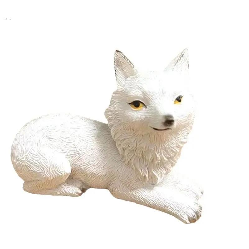 九尾狐狸多肉花盆景装饰摆件户外微景观猴尾柱造景白色小狐狸尾巴