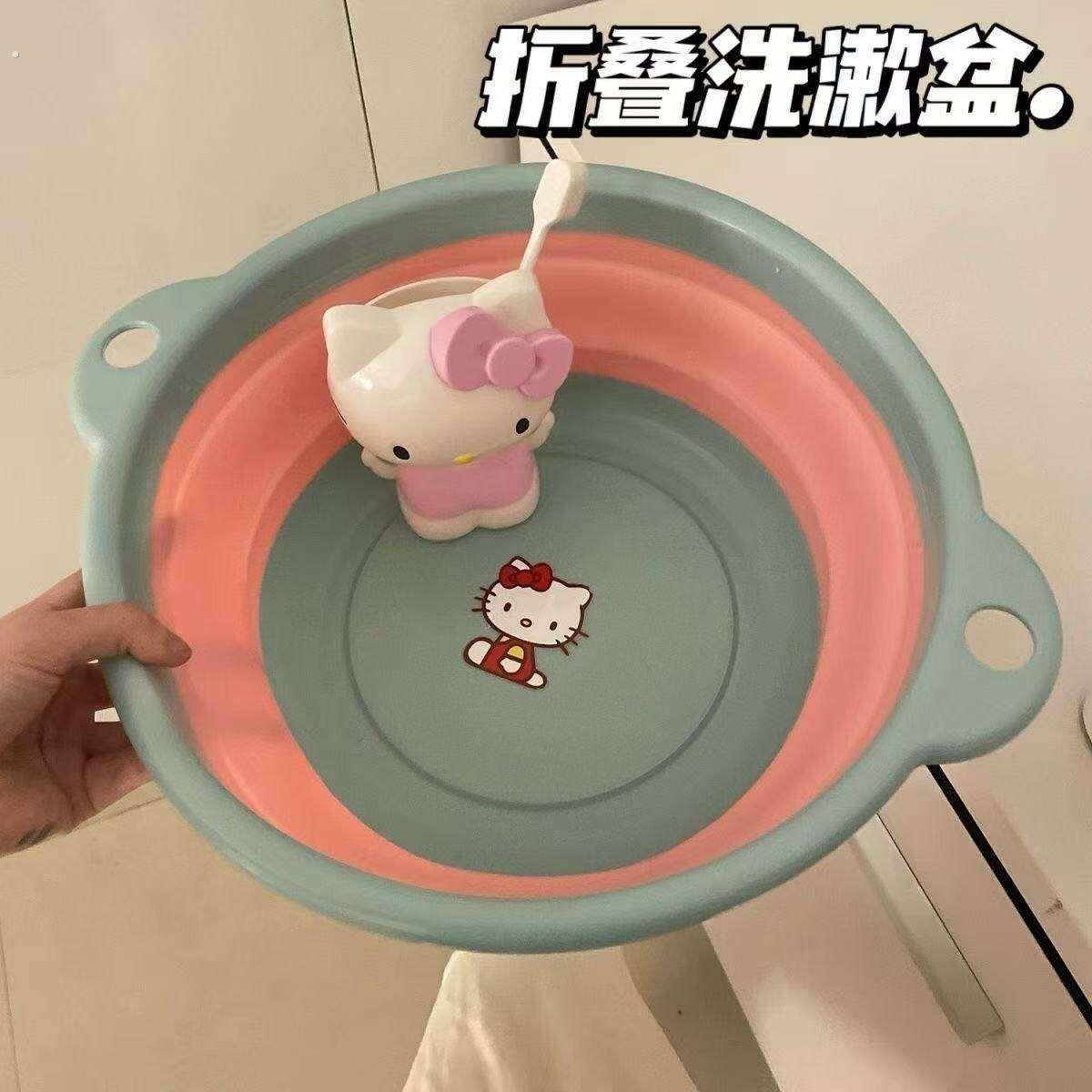 可爱猫咪洗脸盆家用高颜值折叠洗头槽洗手盆洗衣盆大号宿舍好物