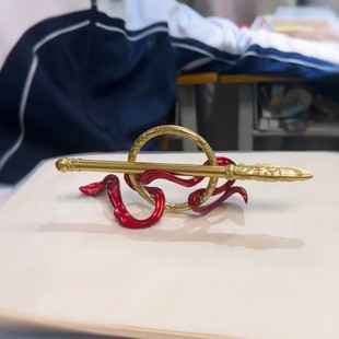 哪咤降魔笔火尖枪笔一笔定乾坤混天绫乾坤圈周边底座创意桌面摆件