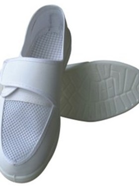 商城白色防静电无尘鞋 四孔鞋 网面鞋 洁净鞋 无尘工作鞋 净化鞋