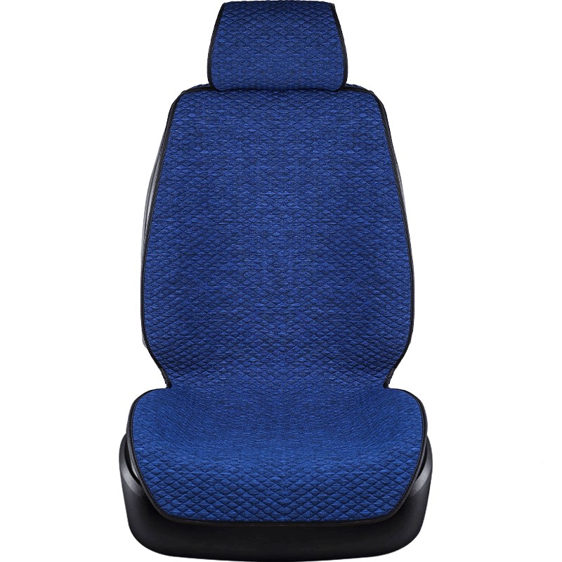 前排单座超薄汽车坐垫四季通用半包仿亚麻空气层车用免绑夏季凉垫