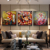 京剧戏剧花旦老生diy数字油画手工填色家居玄关酒店背景装 饰挂画