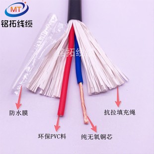 5芯0.5 0.75 Q2.5平方电源线软电 1.5 国标铜芯RVV护套线2