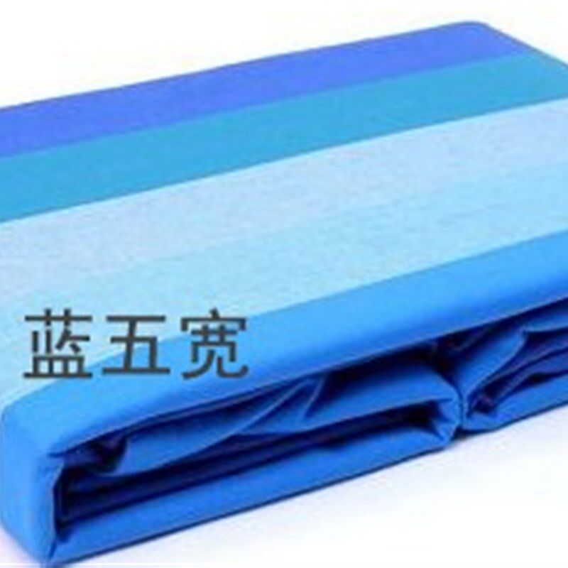 禧坊家居床上用品 双人标准床单220*240cm 条纹床单 粗布床单