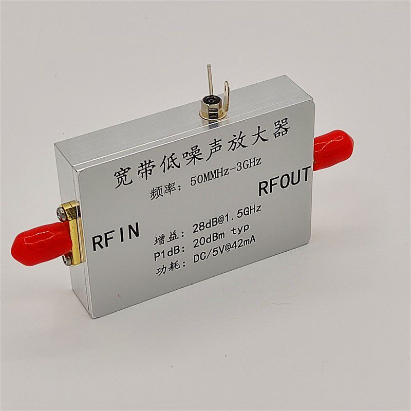 宽带低噪声放大器 射频讯号增强 天线增益补偿 噪声系数低 低功耗