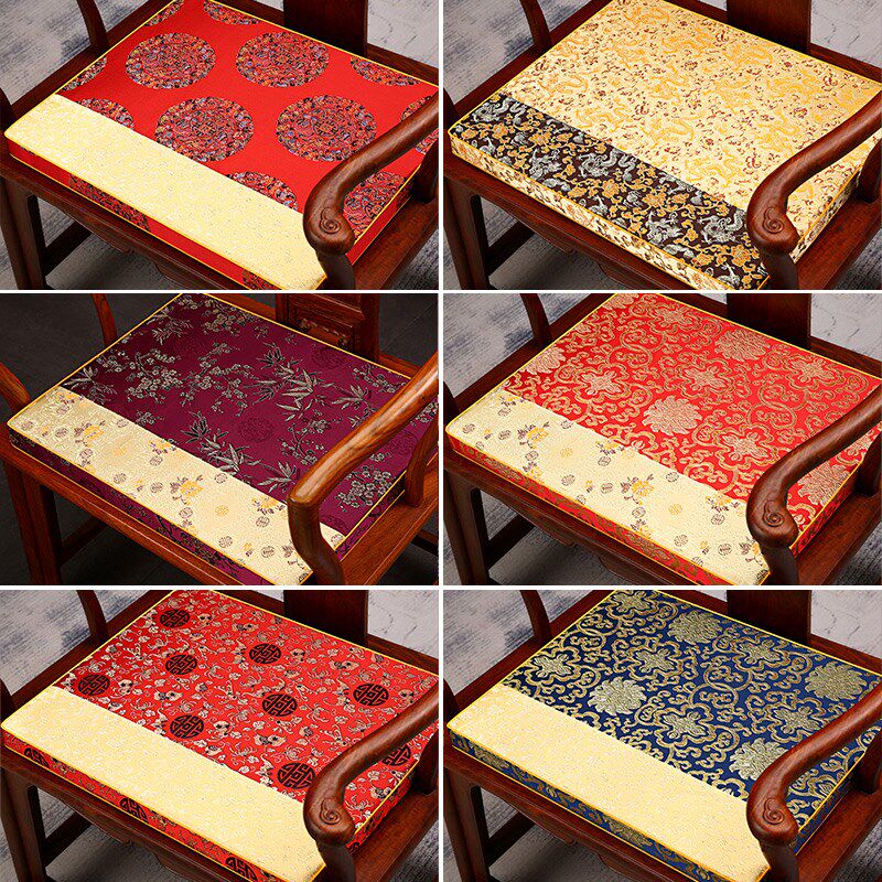 中式红木椅子坐垫古典实木家具沙发太师椅圈椅茶桌座椅垫乳胶定做