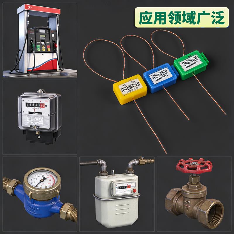 一次性塑料封铅计量仪表封条电表封签加油机签封水表卡扣防盗铅封