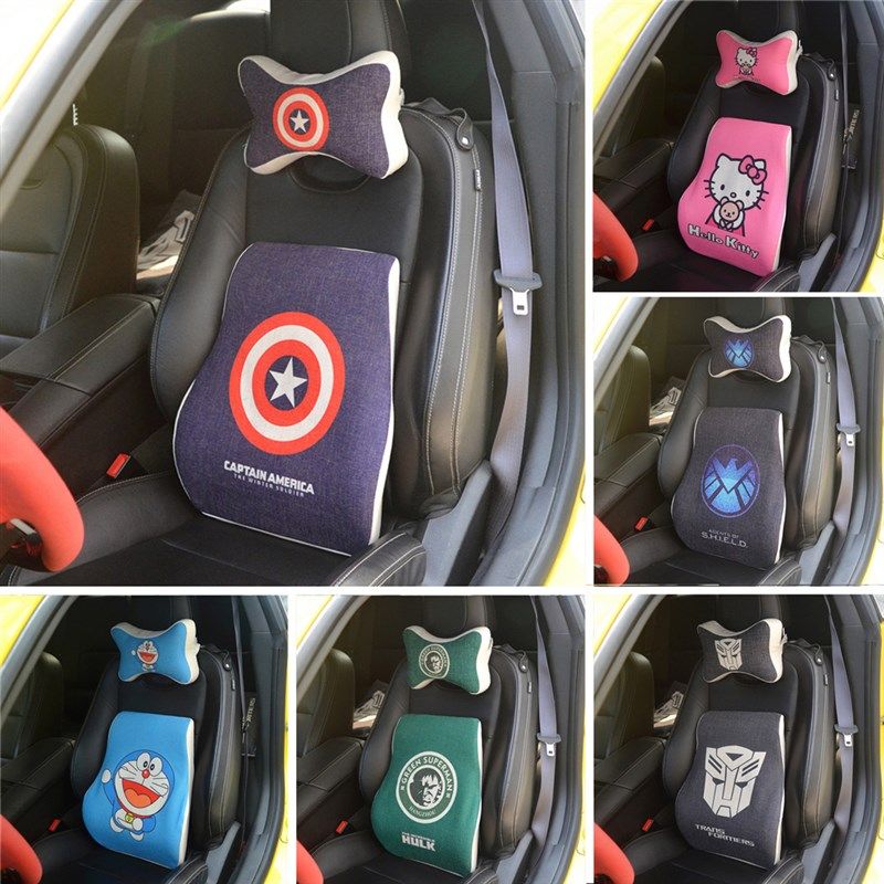 汽车护腰靠垫记忆棉棉麻腰托大靠背腰垫颈枕靠枕用品车用头枕,汽车用品/电子/清洗/改装,头枕,淘宝优惠券,粉丝福利购,淘宝优惠卷