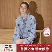 女士衬衫 coolhut条纹刺绣宽松时尚 重工系带休闲气质通勤2026春季