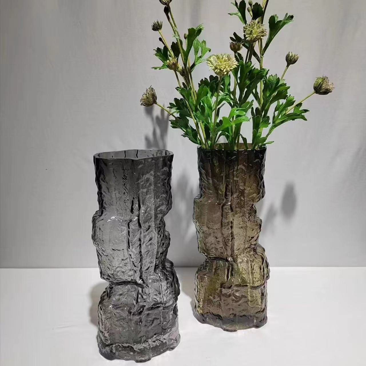 ins风简约水晶玻璃花瓶水培客厅