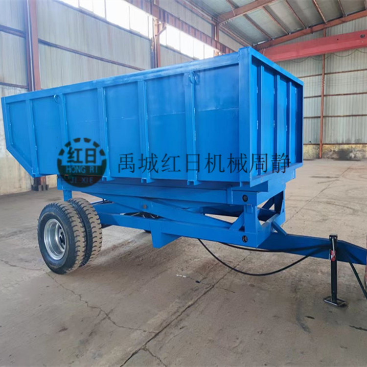 出口欧式拖车   半挂自卸农用车斗  红日机械平板农用拖车   车斗