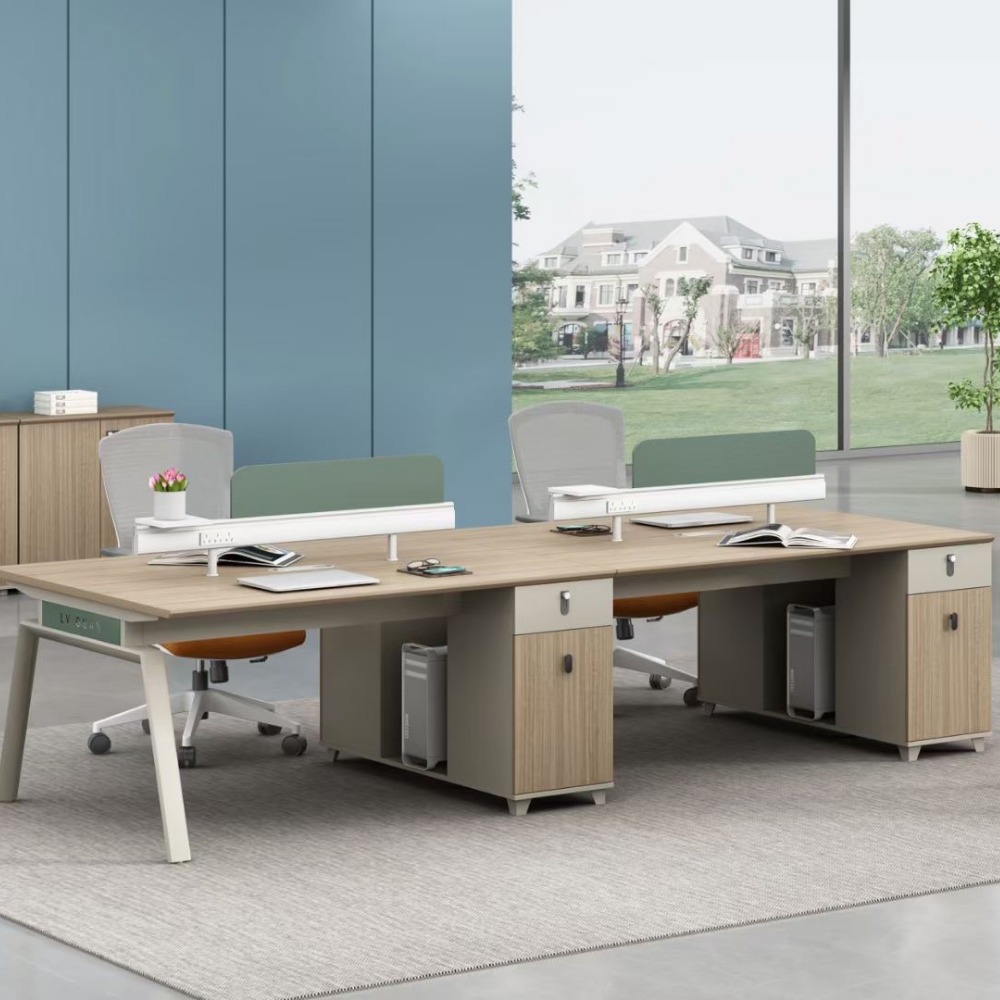 职员办公桌简约现代24/6人位财务办公室桌子卡座工位办公桌椅组合