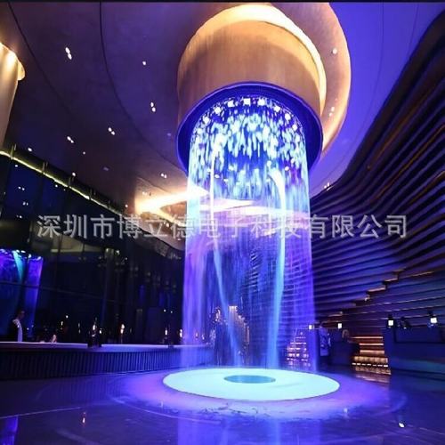 出口室内室外数码水幕数字水帘 智能数码水帘水幕瀑布图文激光秀