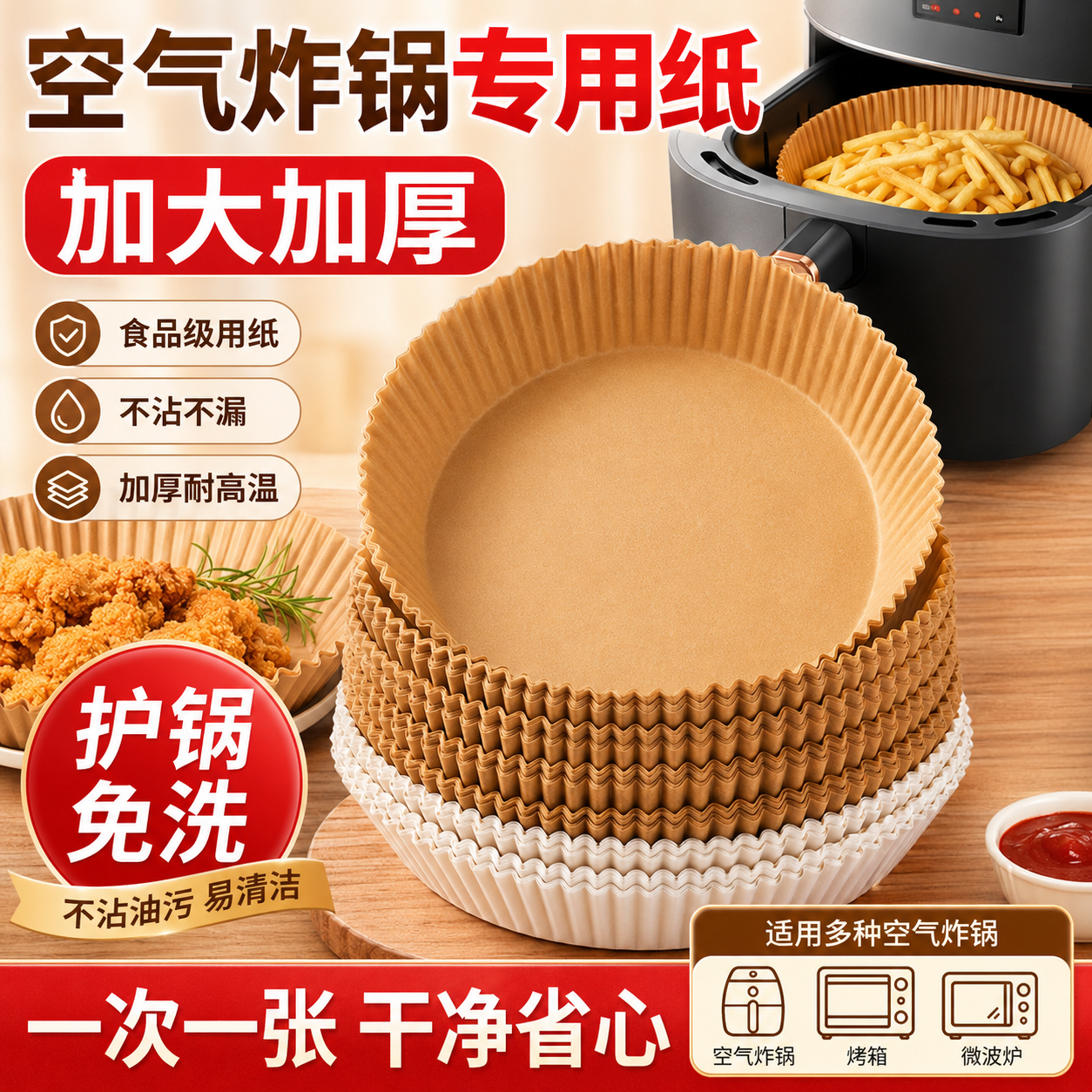 空气炸锅专用纸家用吸油