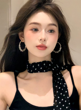 爆闪银色亮片耳圈耳环女轻奢高级感夸张大气耳钉2025新款独特耳饰