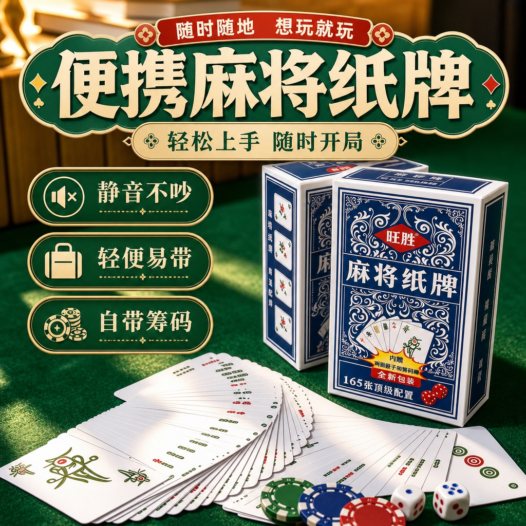 便携纸麻将切磋娱乐益智耐玩