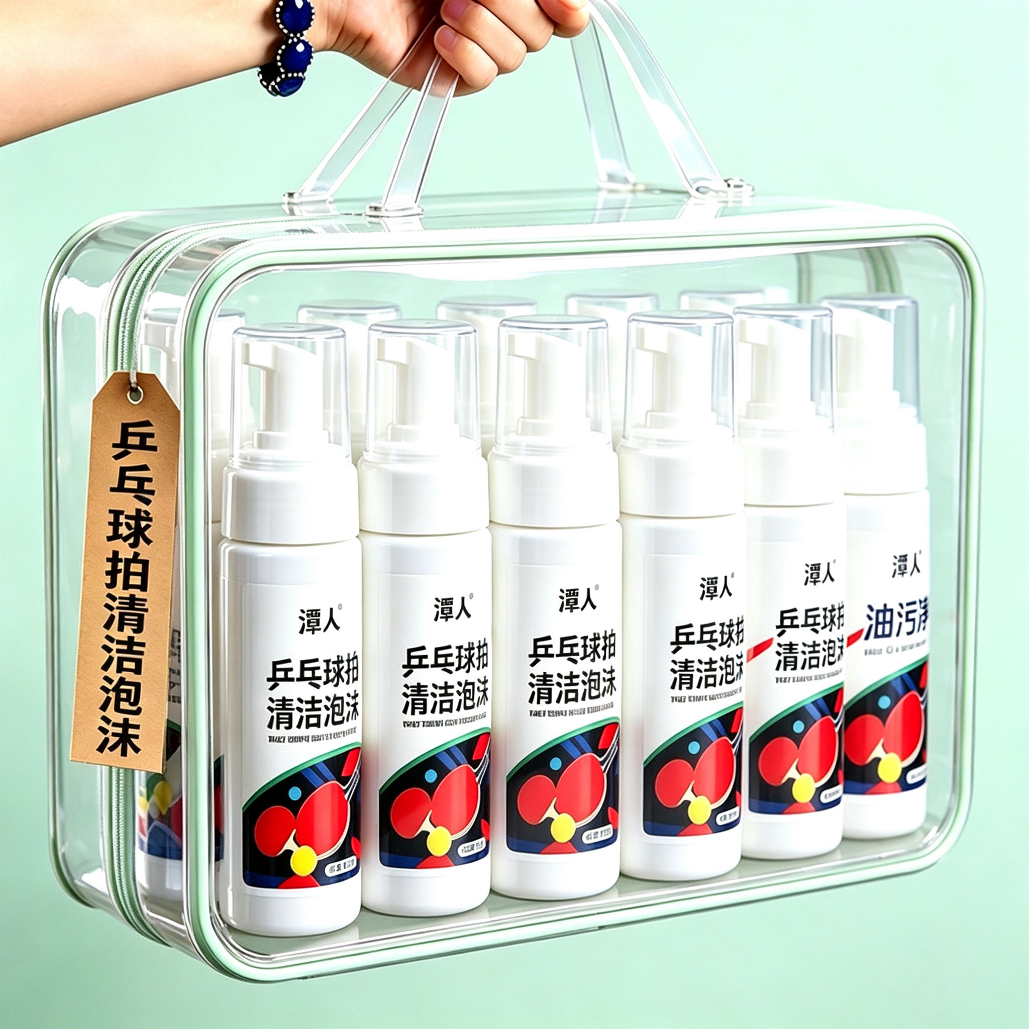 乒乓球拍清洁泡沫温和不伤型除灰