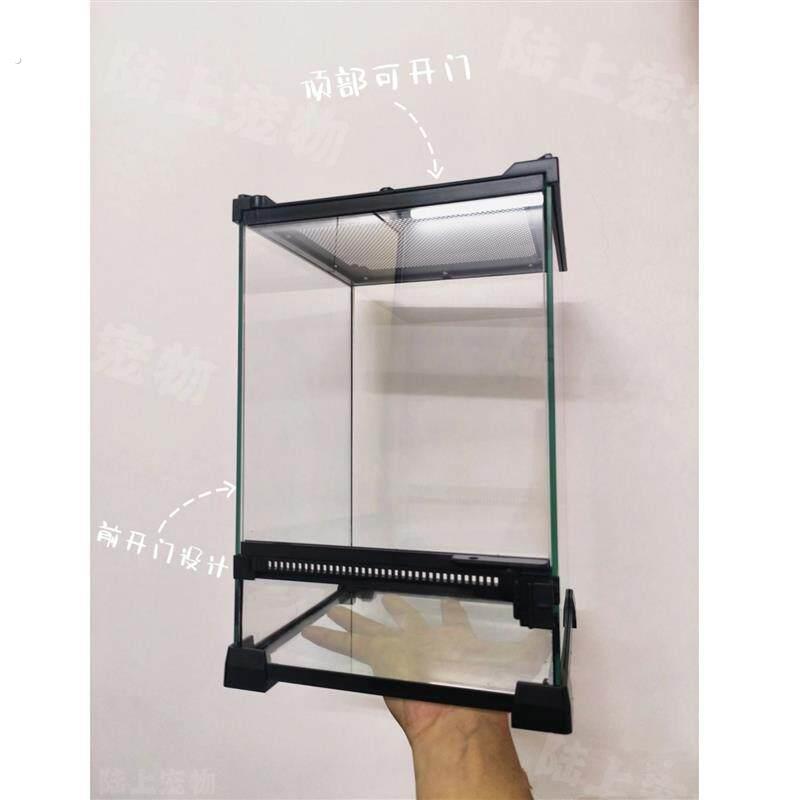 前开门玻璃缸透明爬宠玻璃饲养箱树蛙豹纹守宫蜥蜴宠物玻璃缸透气图片