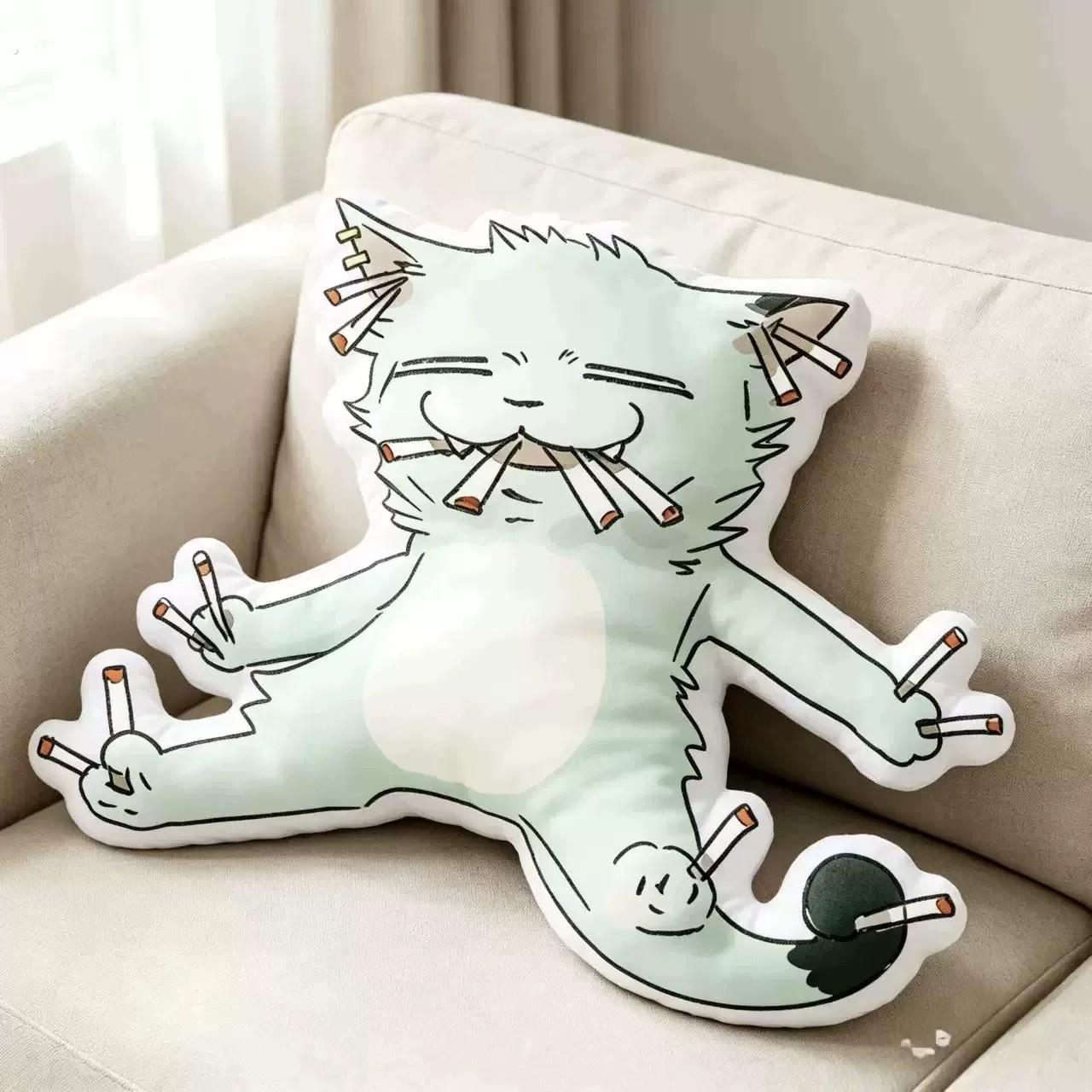 小红书同款尼古喵喵抱枕靠枕新款自制居家办公修饰送朋友礼物