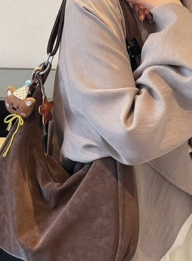 女包新款复古通勤百搭时尚小众大容量休闲单肩斜挎包