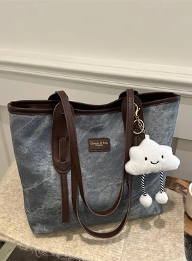 2026新款休闲大容量包女质感百搭通勤单肩包大上课手提托特包