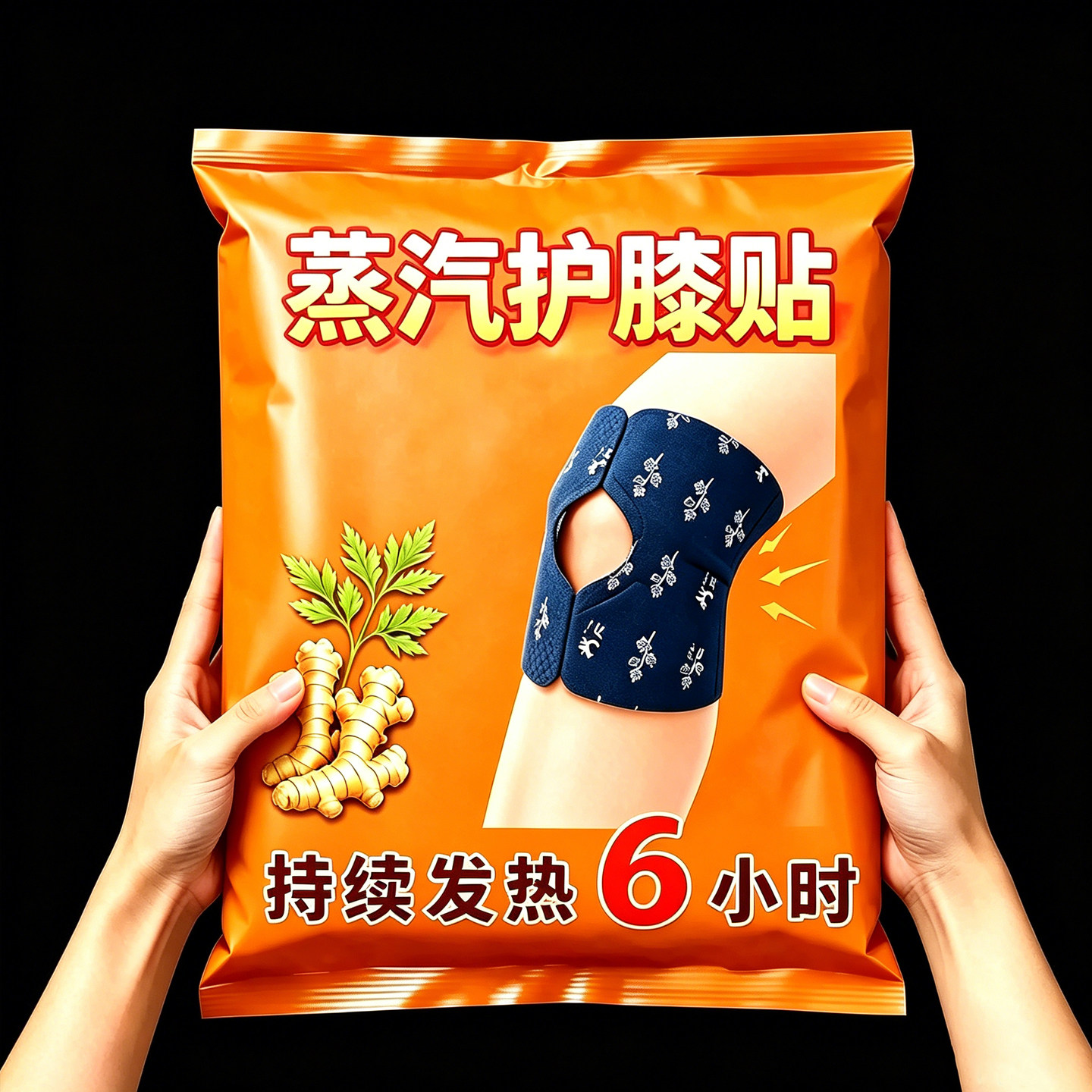 膝盖热敷贴关节发热保暖神器蒸汽加热暖膝宝艾草生姜暖膝贴护膝宝