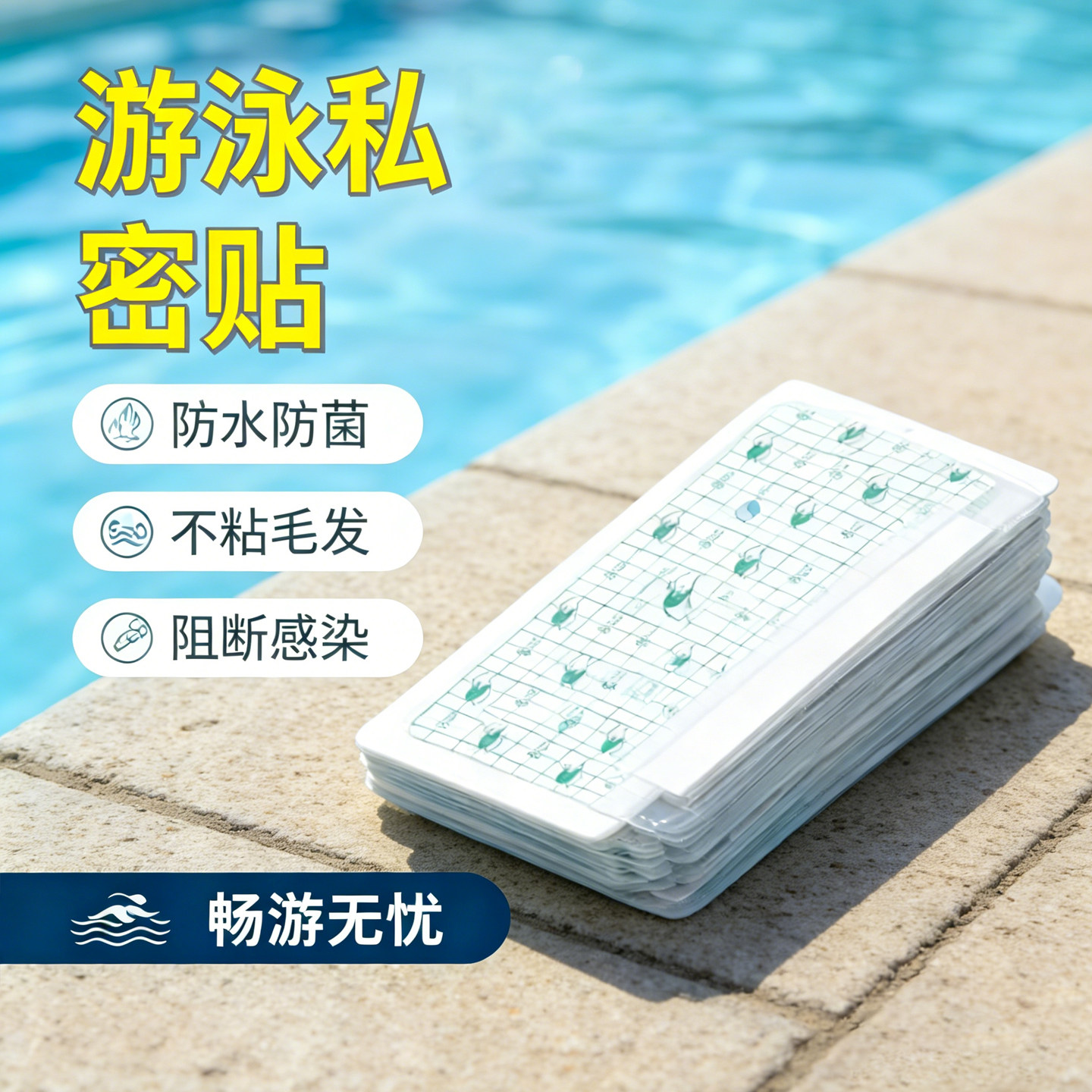 游泳温泉漂流防水私密贴防感染