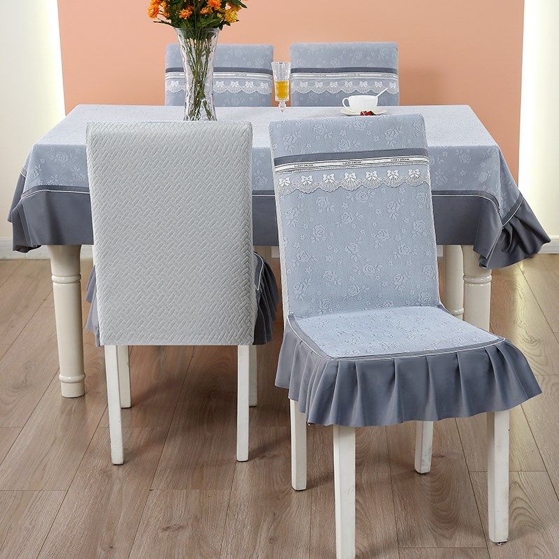 全包餐椅套桌布椅坐垫连体家用一体靠垫四季布艺餐桌通用椅子套罩