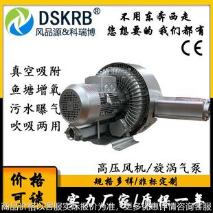 双叶轮旋涡气泵 3三相380清洗机曝气高压鼓风机抽粉体输送风机