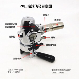 精酿啤酒泡沫飞马打酒器飞马打酒头啤酒机飞马龙头消沫器啤酒袋